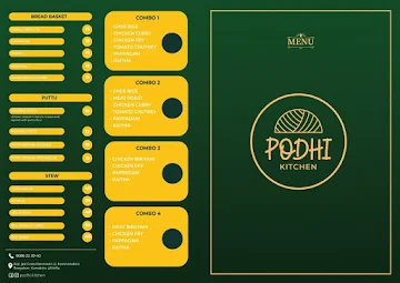 Podhi Kitchen menu 