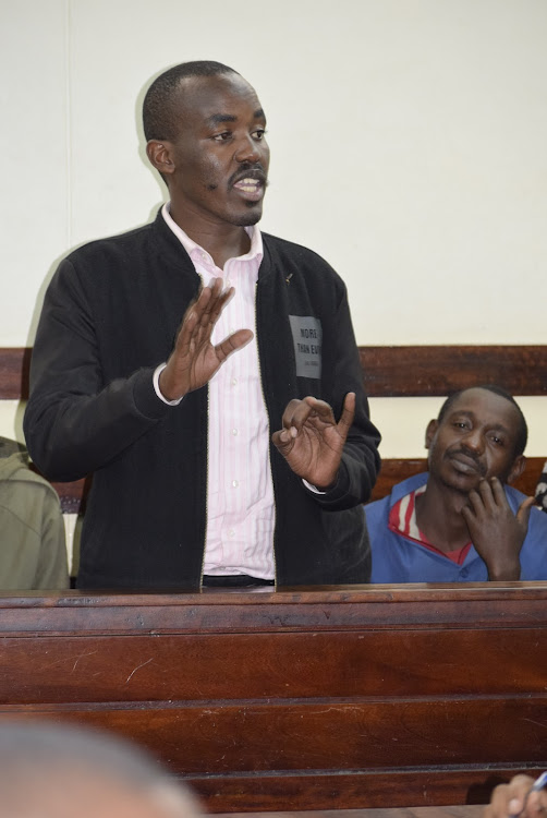 Nahashon Thuo at a Makadara law court, he is accused of assaulting wife