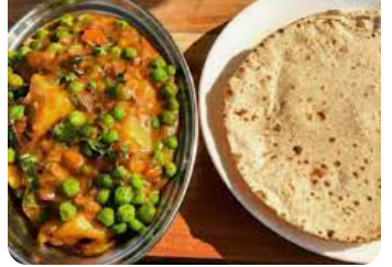 GWS Aloo Matar With 3 Tawa Roti Combo