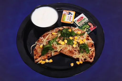 Cheese Corn Spinach Paratha