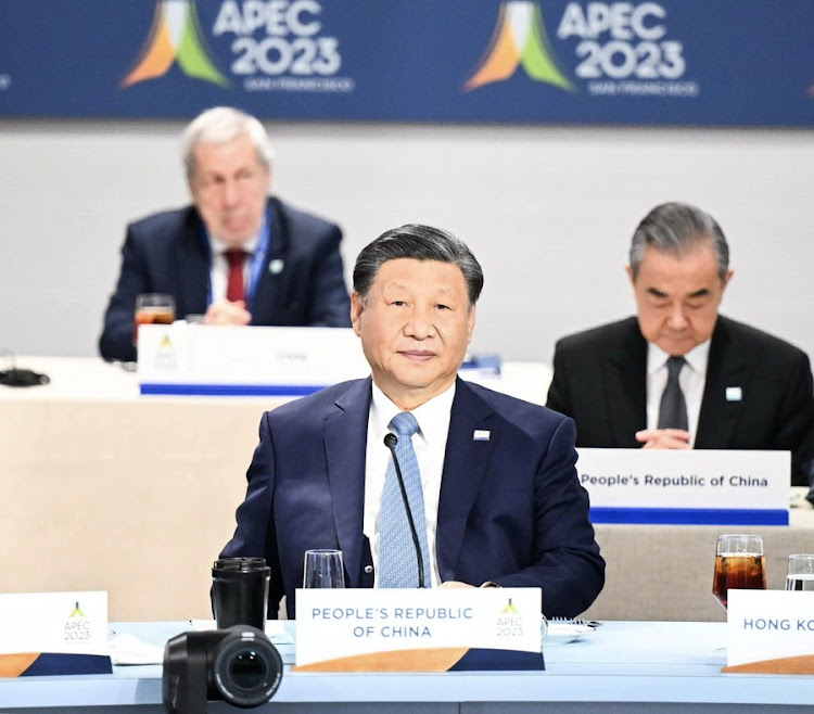 Chinese President Xi Jinping attends an informal dialogue and working lunch during the Asia-Pacific Economic Cooperation (APEC) Economic Leaders' Meeting in San Francisco, the United States, November 16, 2023.