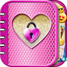 Pink Diary with Lock Password icon