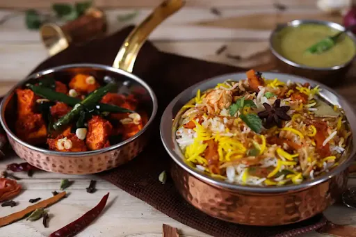 Veg Biryani Party Combo(with Salan And Raita ) Serves 4 To 5