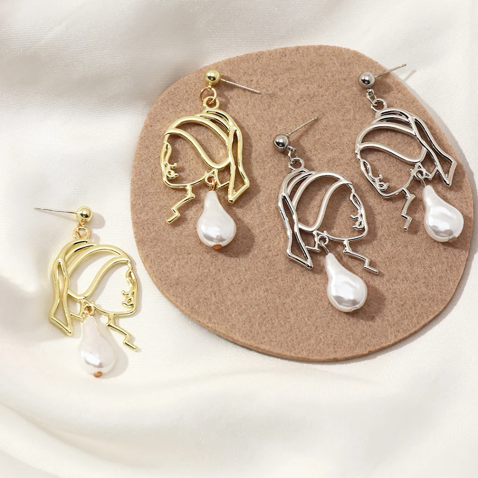 Cross Border Alloy Pearl Earrings For Girls Jewelry Beautiful and stylish earrings for girls. Perfect for everyday wear 