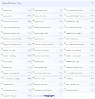 Chinese Daily menu 3