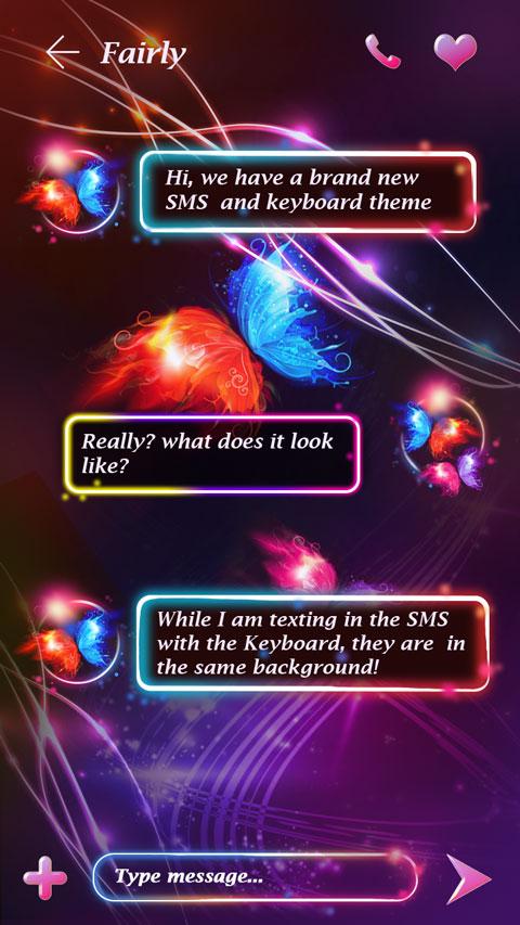 (FREE) GO SMS SHINING THEME Screen 3