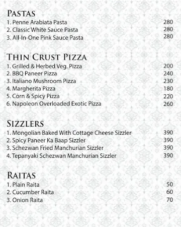 Second Home menu 