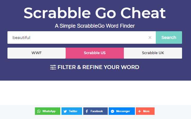 Scrabble Go Cheat chrome extension