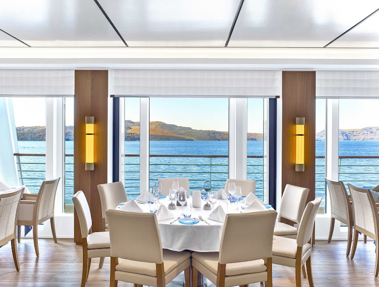 Watch the passing landscapes from the Restaurant, the main dining venue on your Viking ocean ship. 