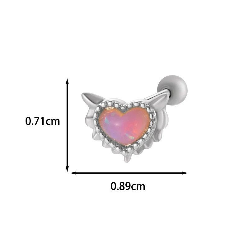 Boucles d'oreilles tendance en acier inoxydable, chaîne d'amour en zirconium incrusté de cuivre, tiges, pour femmes