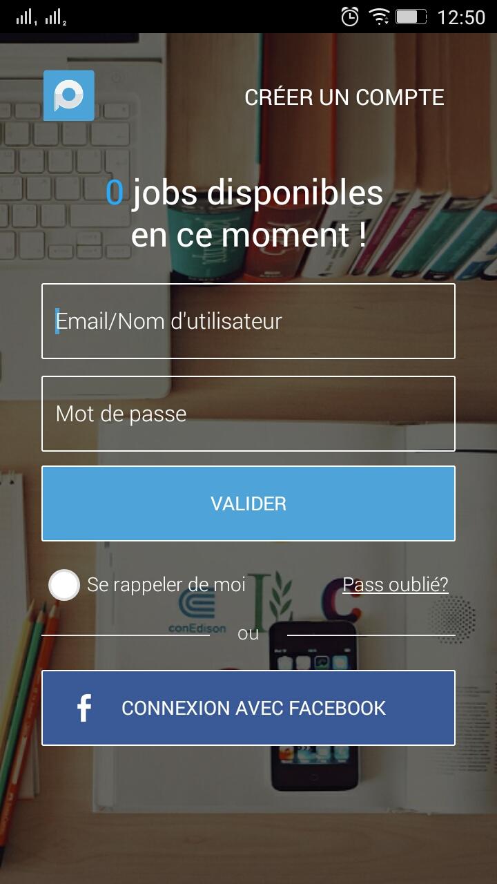 Pjobs Screen 2