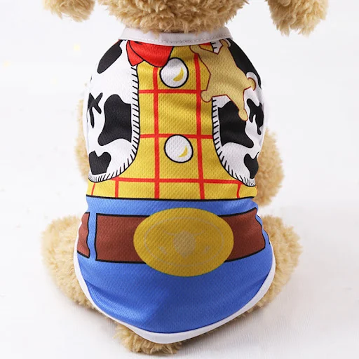 Wholesale Small Pet Dog Clothes Vest Down Jacket Cartoon Cute Chihuahua Tshirt Puppy Yorkshire Terrier Puppy Bulldog Rop