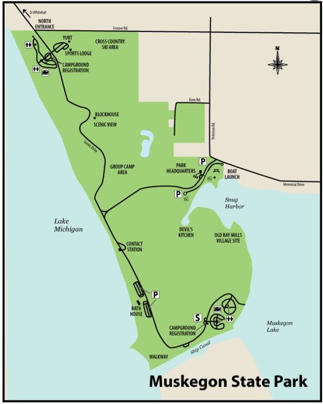 muskegon state park map