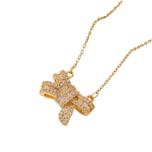 Title 2, Womens Fashionable Elegant Bow Pendant Necklac...
