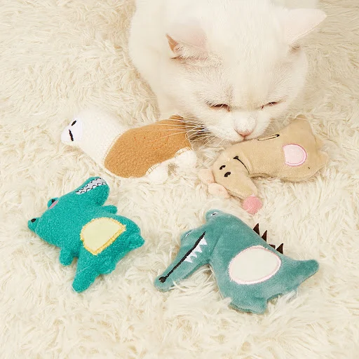 Cat Toy Cats Accessories for Pets Cute Cat Toys for Kitten Teeth Grinding Cat Plush Thumb Pillow Pet Product