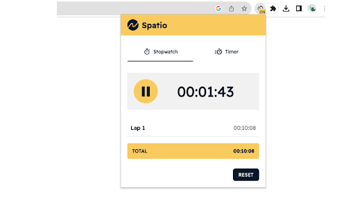 Spatio Stopwatch & Timer Extension