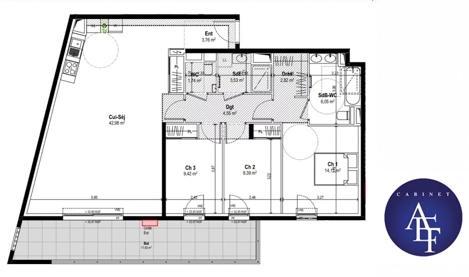 Vente appartement 4 pièces 98 m² à Nice (06000), 640 000 €