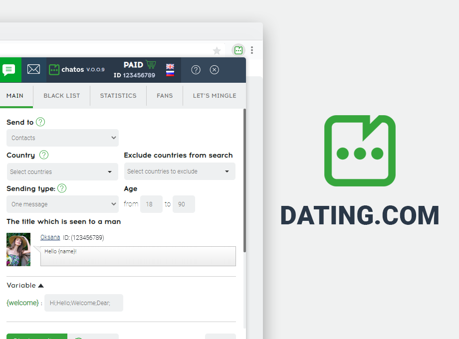 Dating - Multi-account - chats / mails Preview image 1