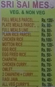 Sri Sai Mess And Curries Point menu 1