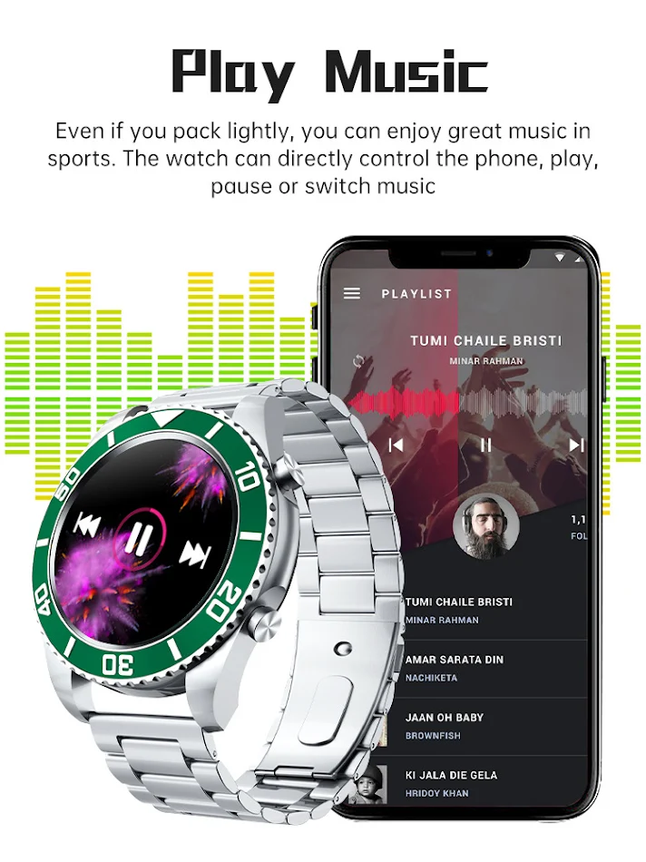 Heart Rate Blood Pressure Oxygen Sports Wearable Watch Track Your Fitness and Health Metrics Accurately and Stay Connect