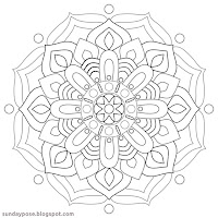 Mandala Pattern - Free Coloring Page by Sunday Pose