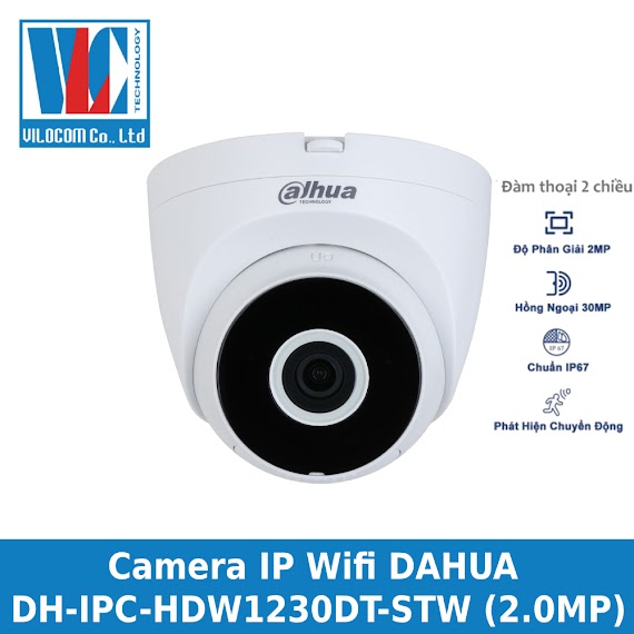 Camera Ip Wifi 2Mp Dahua Dh - Ipc - Hdw1230Dt - Stw - Hàng Chính Hãng