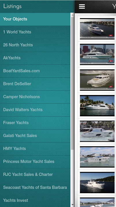 Yachts For Sale Screen 1