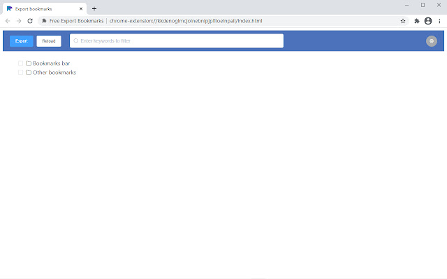 Selective Bookmarks Export Tool chrome extension
