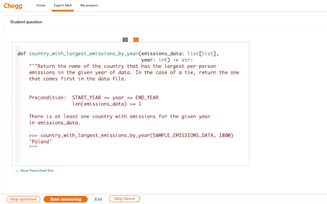 Chegg Question Skipper Preview image 0