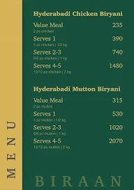 Biraan menu 1