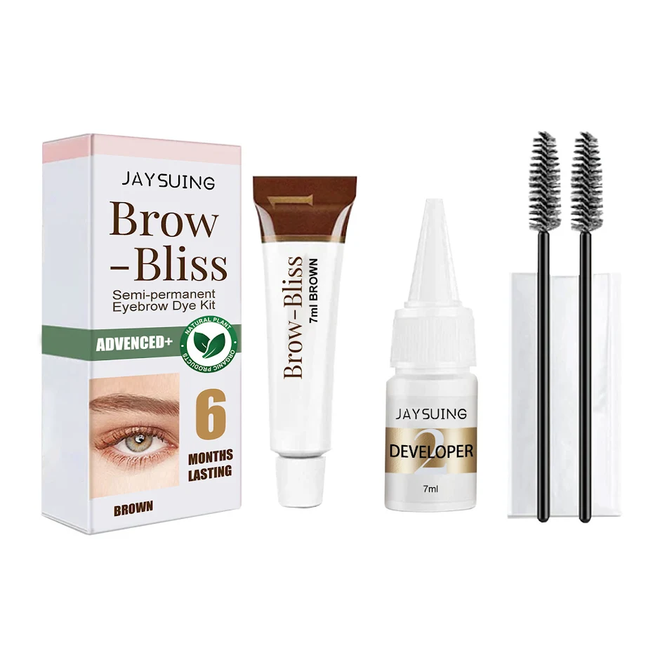 Waterproof Smear-proof Two-in-one Eyelash Eyebrow Dyeing Kit. Get long-lasting, flawless eyelashes and eyebrows with thi