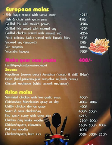 Saraswati Restaurant menu 