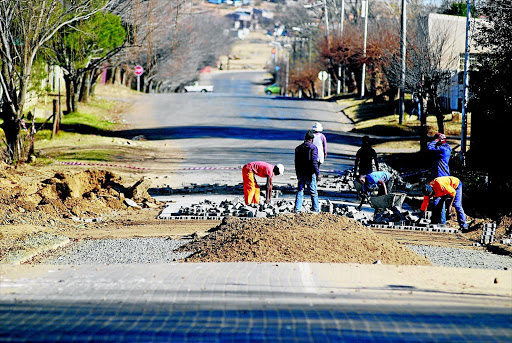 Facelift: Theroads in the town of Ficksburg and the nearby township of Meqheleng are poor, and opposition parties blame lack of maintenance for their shocking state. Photos: Lucas Ledwaba