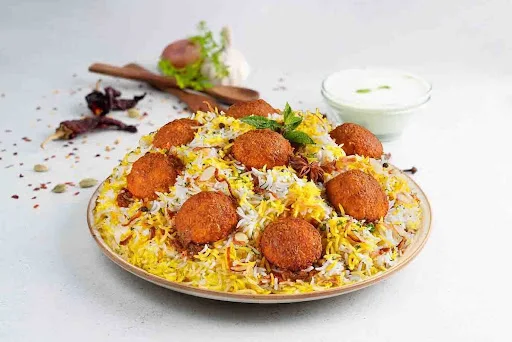 Lucknowi Dahi Kebab Biryani - Serves 1
