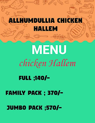Allhumdullia Chicken Haleem menu 1