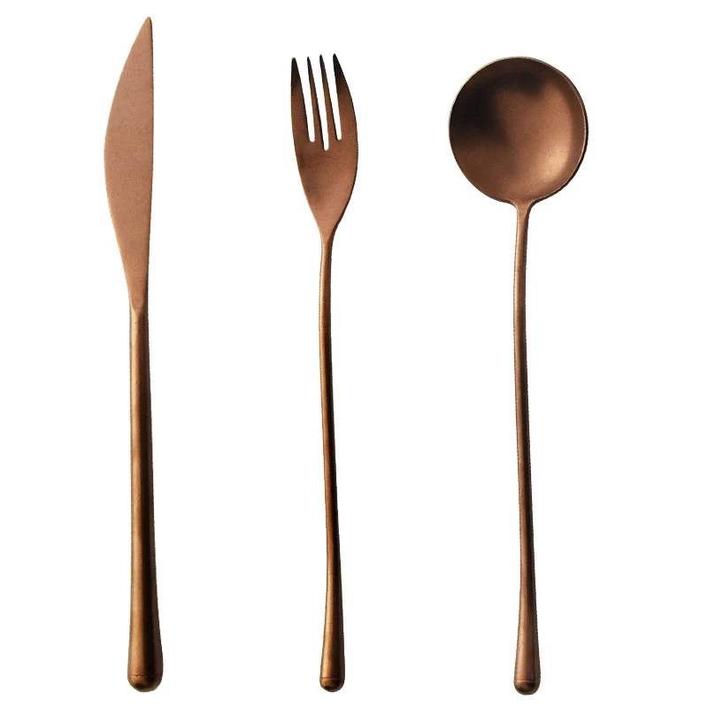 Title 4, Japanse 304 roestvrijstalen rose gold bestekset...