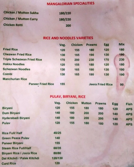 Navratna menu 