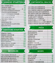 Sarvam's menu 2