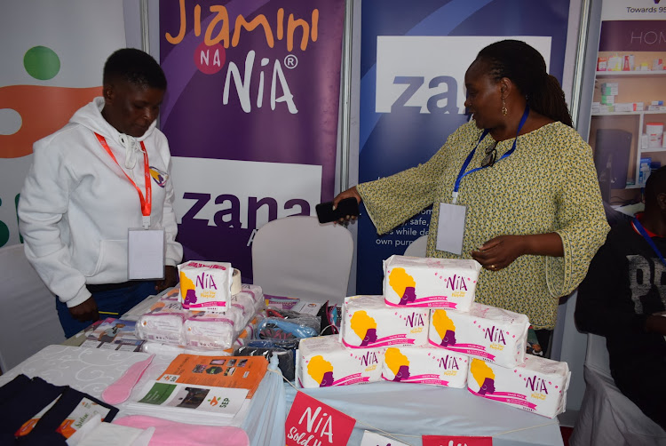 Zana Africa organisation desk during Homa Bay International Investment conference at Tom Mboya University