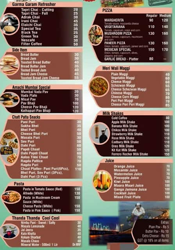 The Mumbai Katta menu 