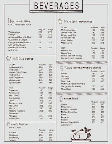 Fifth Avenue Bakery & Cafe menu 