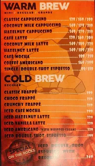 Coffee On The Rocks menu 2