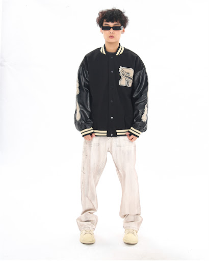 Title 4, Vintage Flame Embroidered Jacket Baseball Unifo...