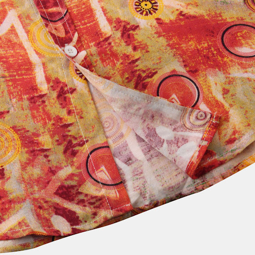 Title 4, Floral Casual Mens Short Sleeve Shirt