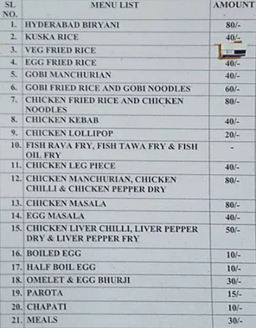 Hyderabadi Biryani Flames menu 