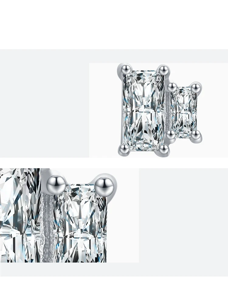 Sterling zilveren dames oorbellen met diamanten en zirkonia, stralende oorbellen voor een elegante uitstraling, perfect voor dagelijks gebruik.