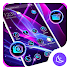Blue Purple Neon APUS Launcher Theme62.0.1001