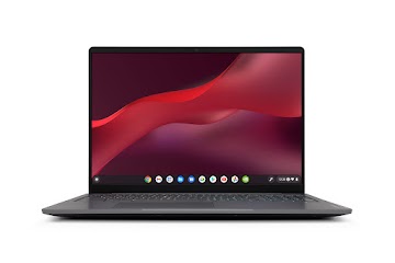 Een vooraanzicht van een geopende IdeaPad Gaming Chromebook 16