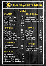 Heritage Cafe menu 1