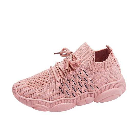 Title 4, Childrens Spring and Autumn Knitted Lace-up Sn...
